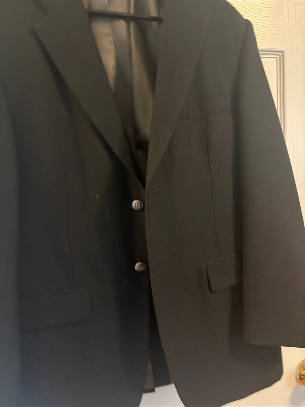 Stafford Black Men's Two-Button Blazer